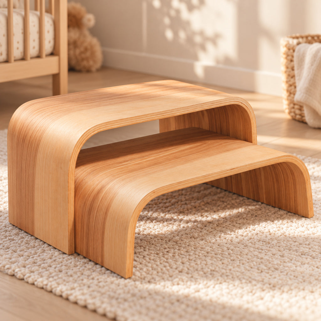 Ewart Woods Tritthocker aus Holz – variables 2er-Set – Premium Ambiente