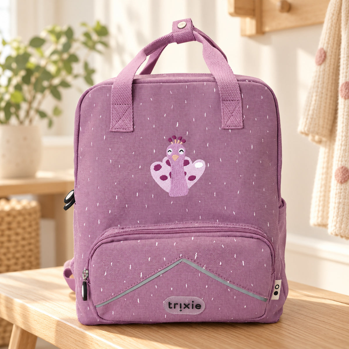 Trixie Kinderrucksack groß Mrs. Peacock – ab 3 Jahren – Premium Ambiente