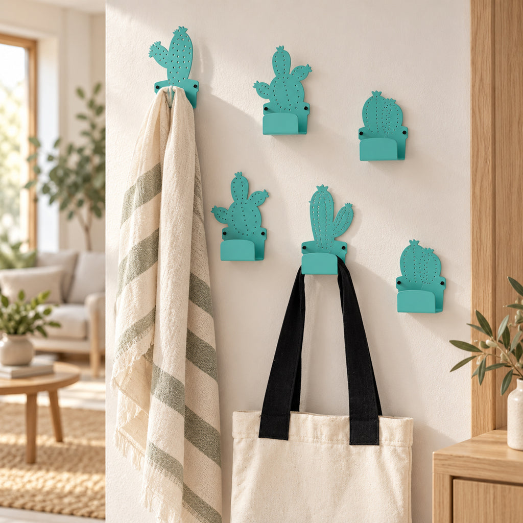 Ewart Woods Kaktus-Wandhaken aus Metall – 6er-Set – Premium Ambiente