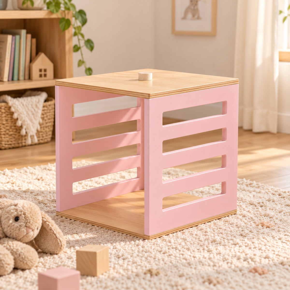 Ewart Woods Kinderregal-Würfel aus Holz – Farben & Muster – Premium Ambiente