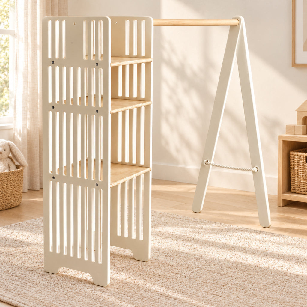 Ewart Woods Kinder-Kleiderständer mit Seitenregal – Premium Ambiente