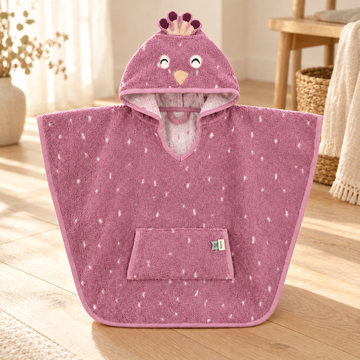 Trixie Kinder-Badeponcho aus Bio-Baumwolle – Mrs. Peacock