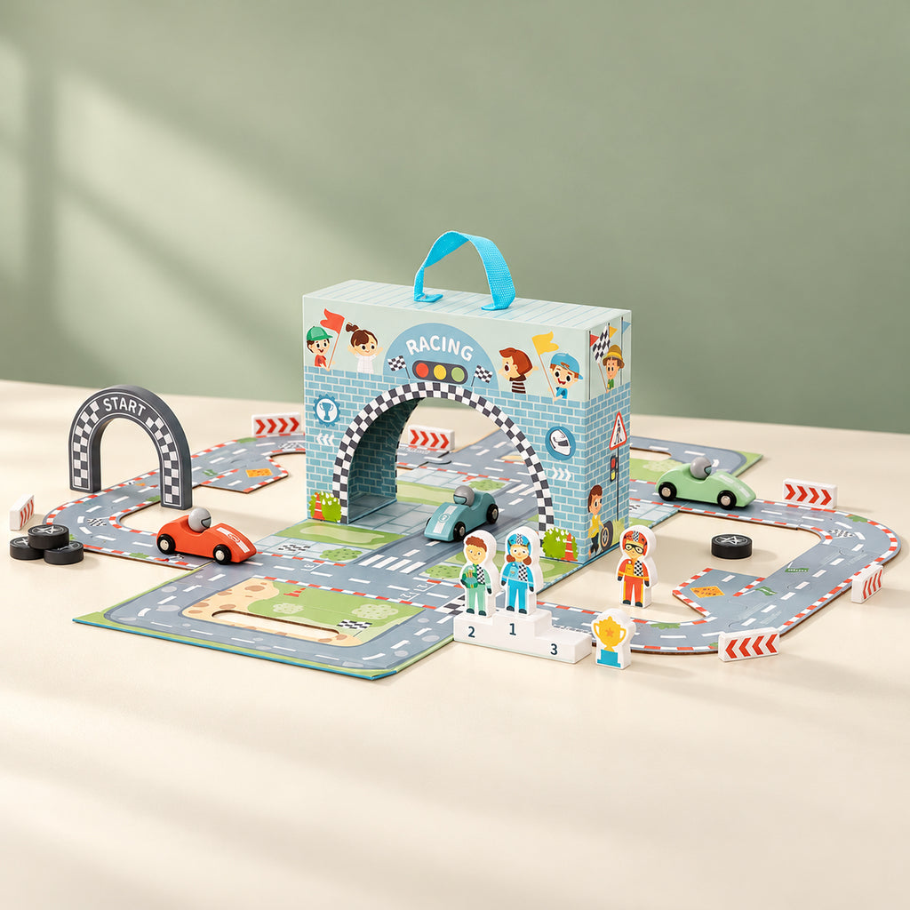 BusyKids Rennstrecken-Spielbox für unterwegs