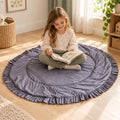 Minicamp Spielmatte mit Rüschen – Grau, 125 cm