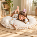 Minicamp Bodenkissen mit Quasten – Ecru, 100 cm