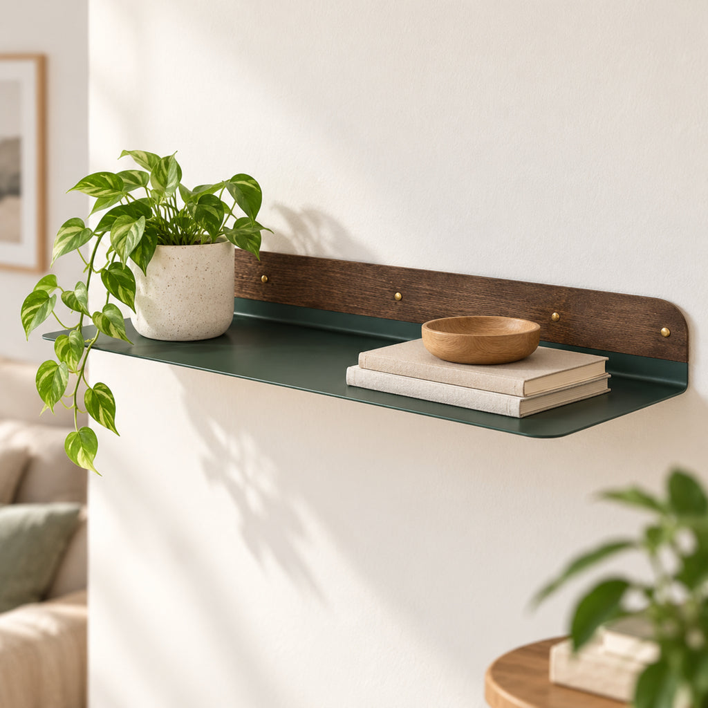 Ewart Woods Metall-Wandregal mit abgerundeten Kanten – Premium Ambiente
