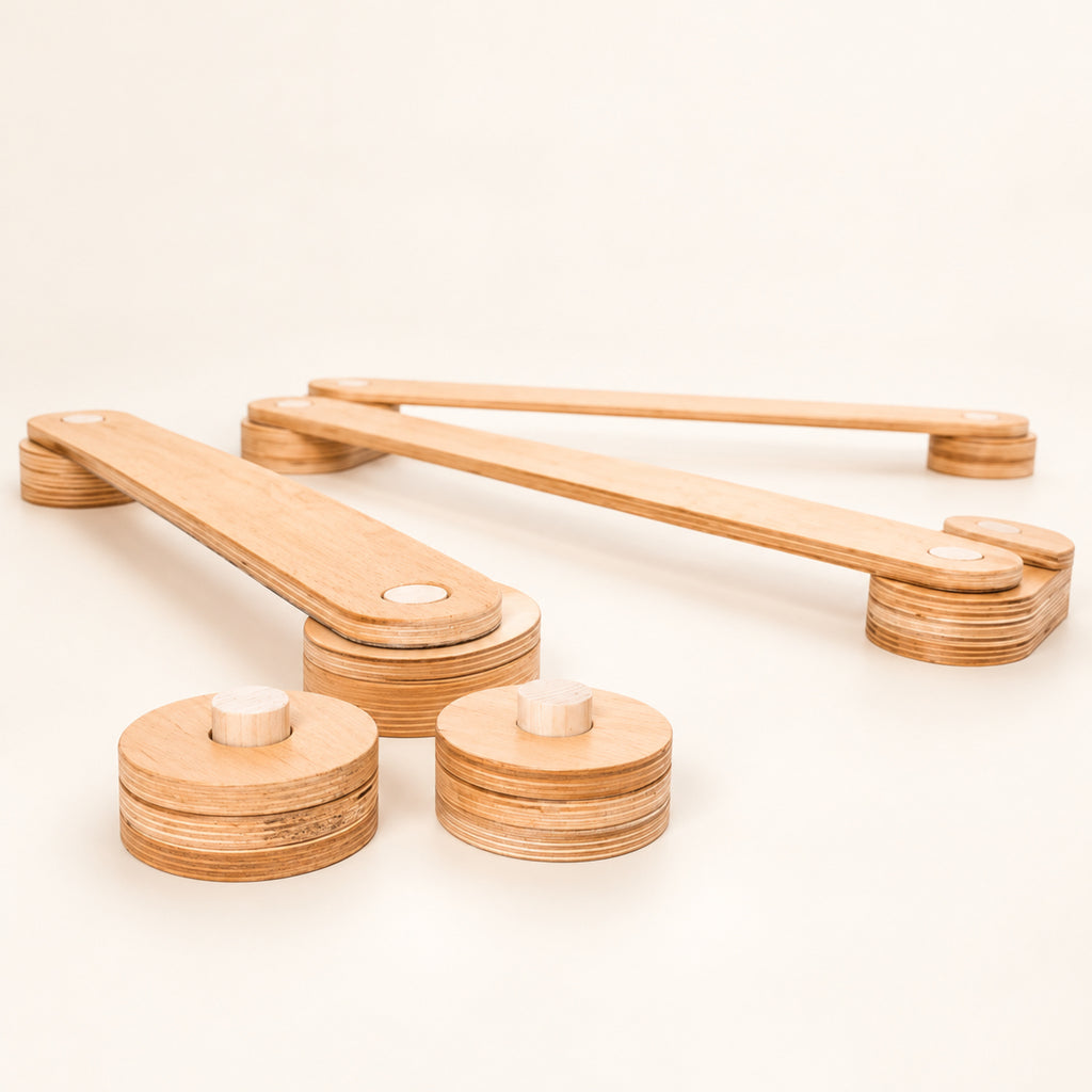 Ewart Woods Balancierbalken aus Holz – 3er-Set – Premium Produktaufnahme