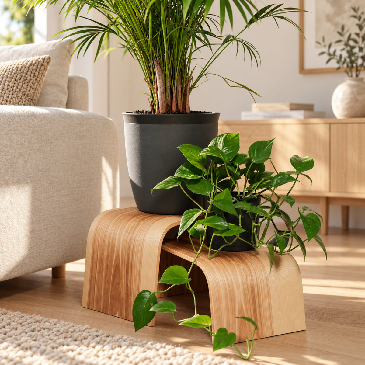 Ewart Woods Pflanzenpodeste aus Holz – 3er-Set – Premium Ambiente