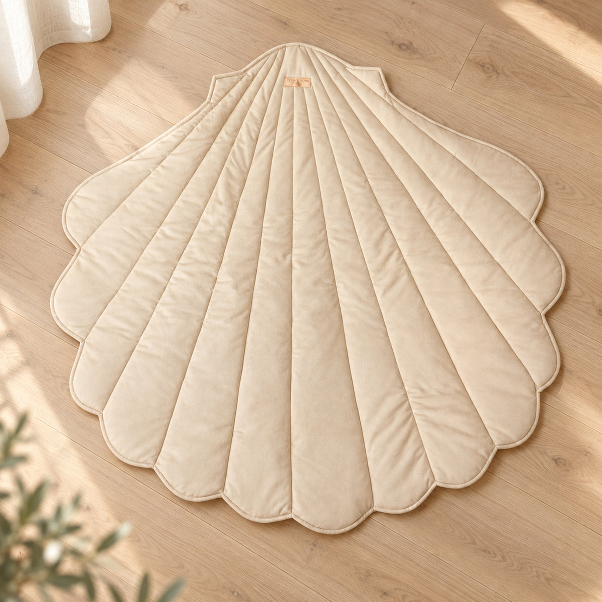 Muschel-Spielmatte aus Bio-Baumwolle – Beige – Premium Produktfoto 2048 × 2048