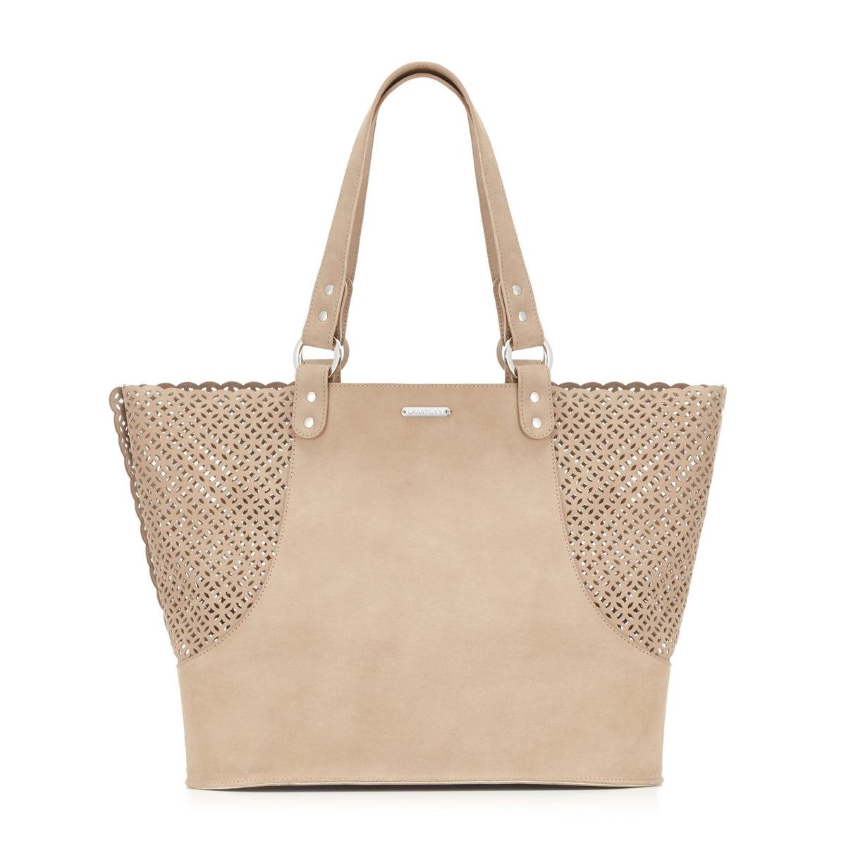Elva Nubuk Hundetasche Nude – Detailansicht