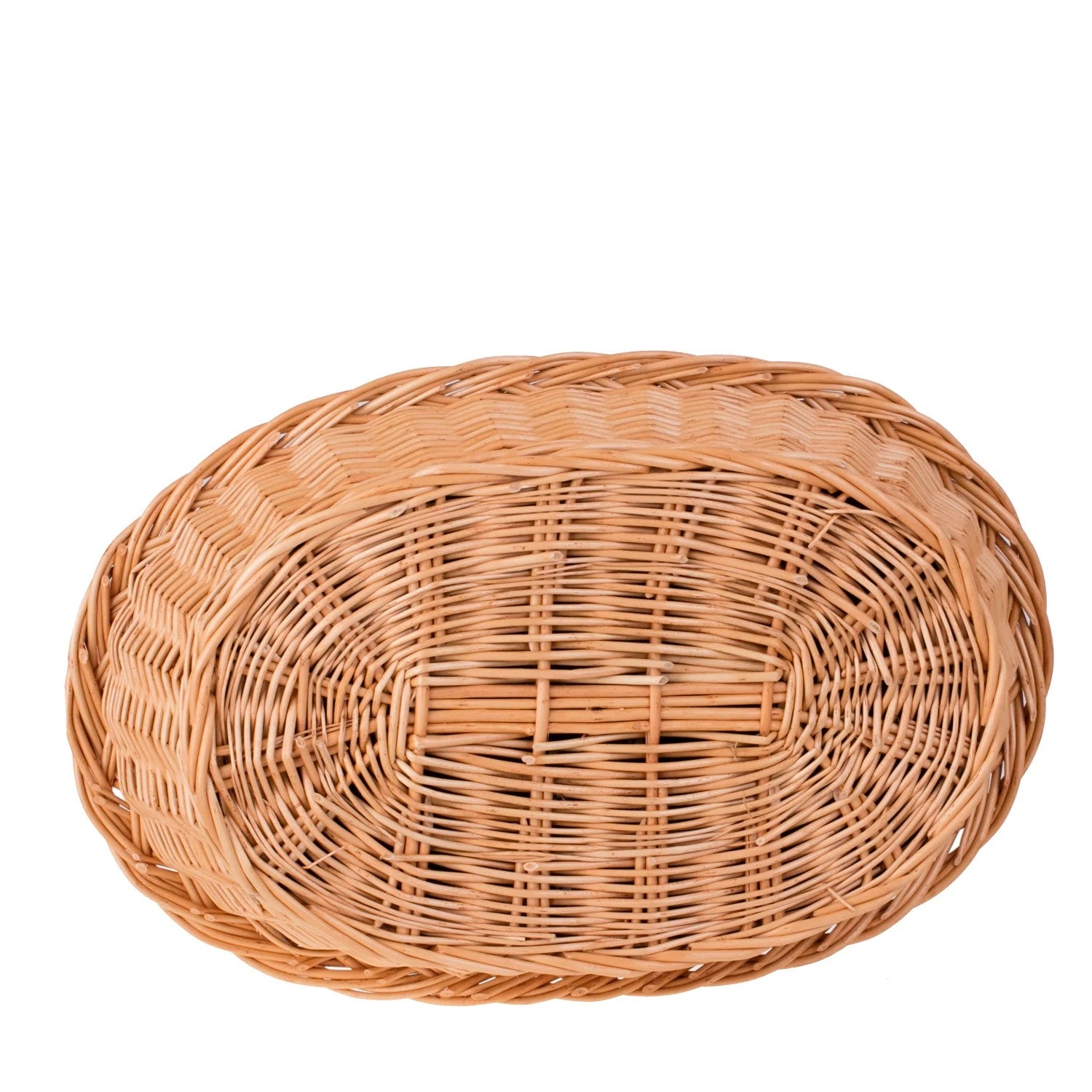 Enovia Natural Wicker Dog Bed With Black Cushion, 65x46 cm