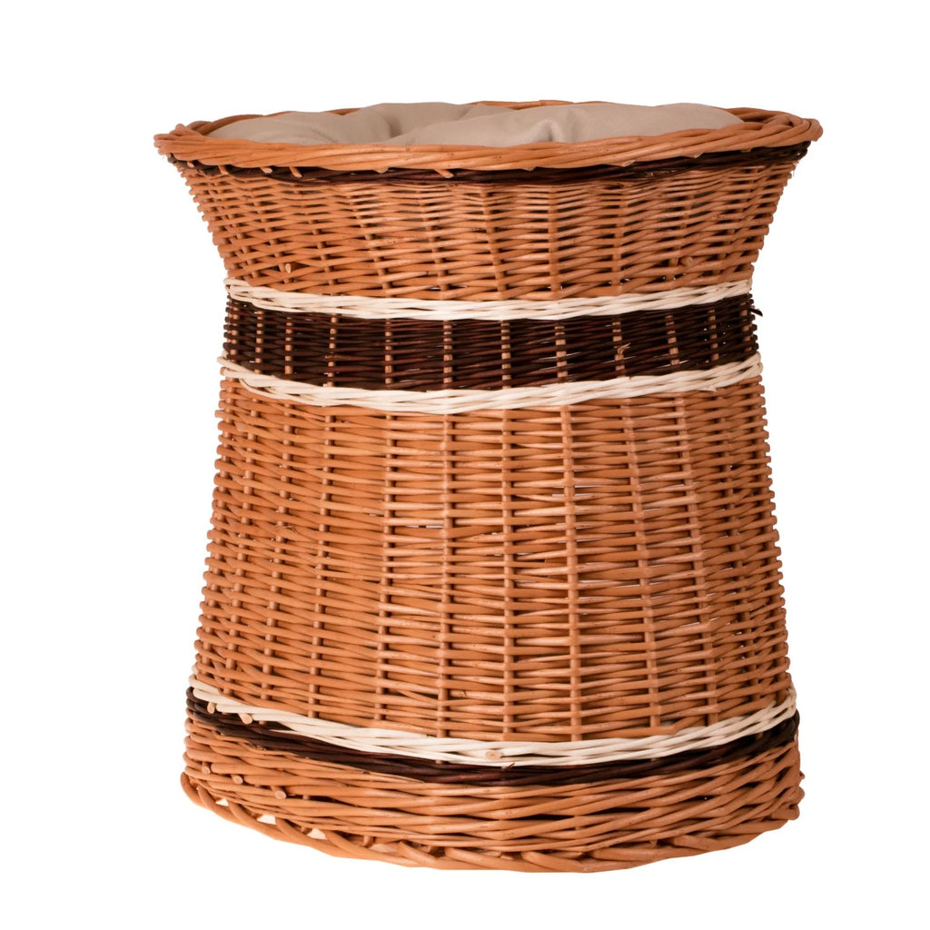 Erif Wicker House For Cat And Small Dog With Two Cushions