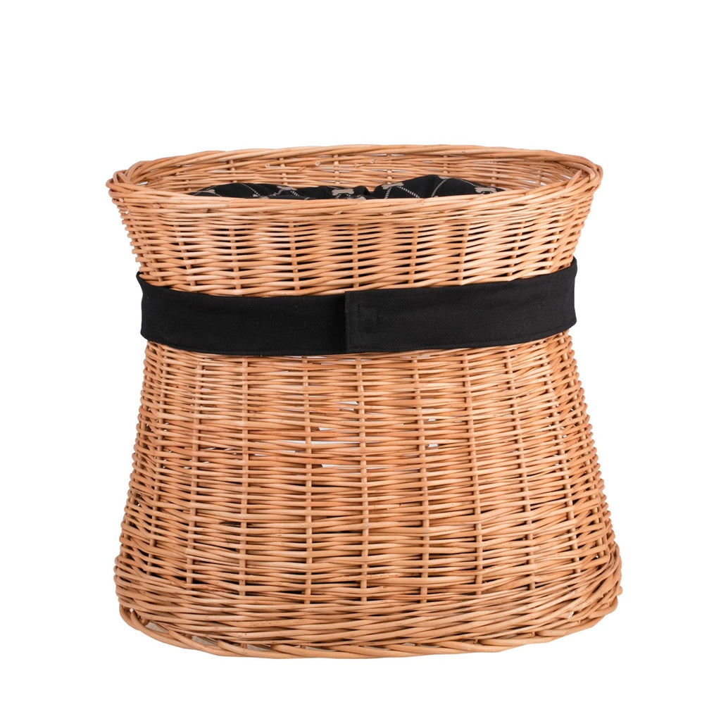 Erif Wicker Cat House With Black Cushions
