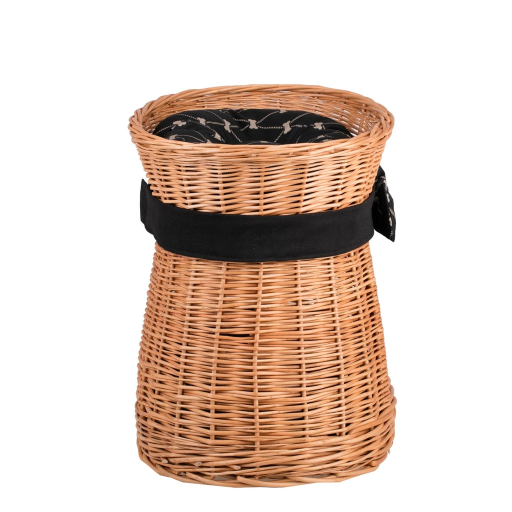 Erif Wicker Cat House With Black Cushions