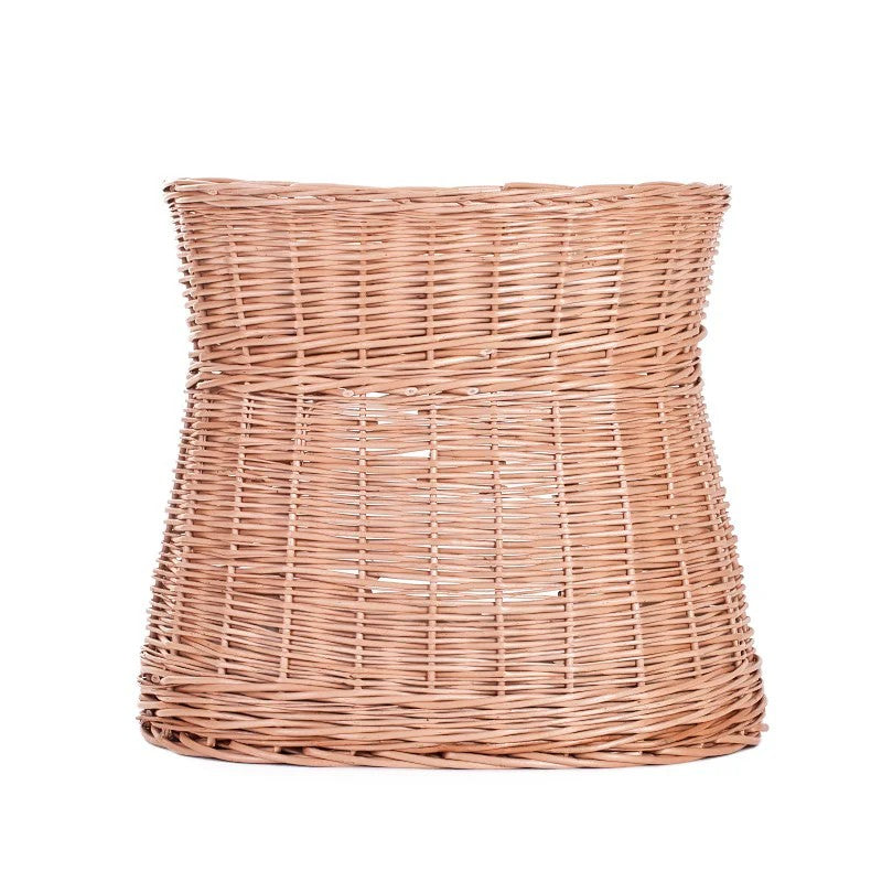 Erif Wicker Cat House With Grey Cushions