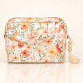 Große Kosmetiktasche Flower Power mit floraler Musterung und Spiegelung | Elena Home Living