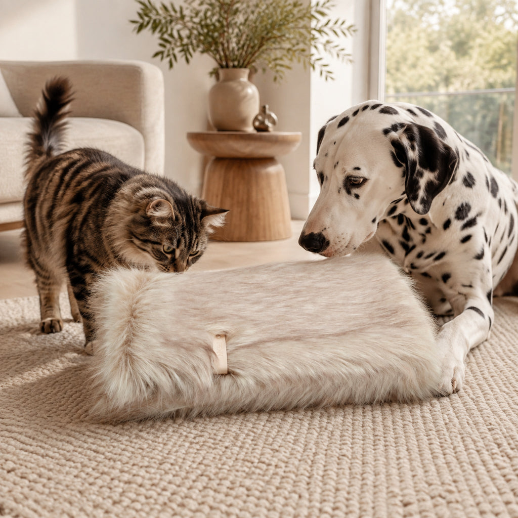 Föra Wendedecke für Hund & Katze – Cappuccino – Stilvolle Wohnatmosphäre mit zwei Haustieren