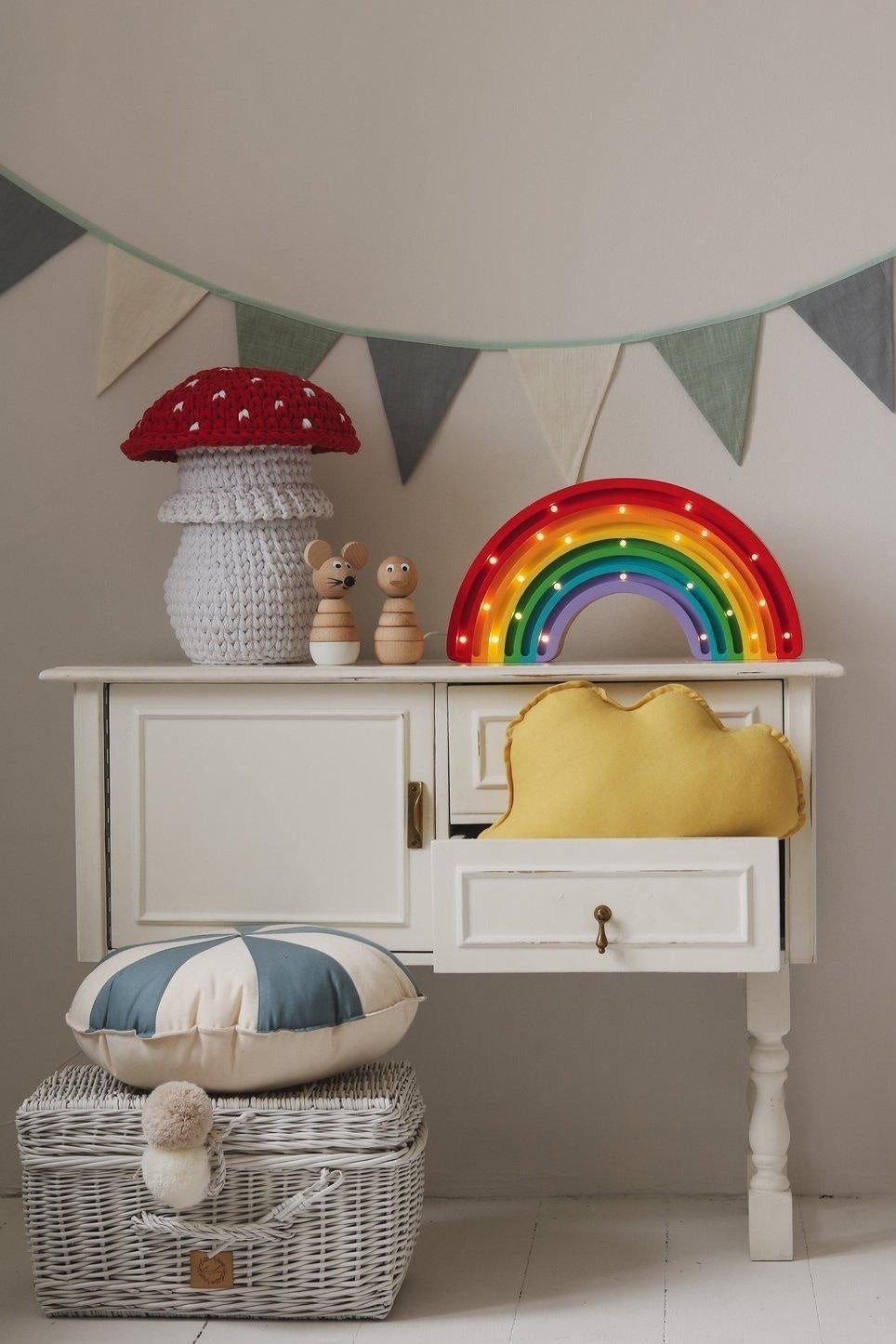 Kinderzimmer-Girlande Creme, Grau & Petrol – Ansicht 4 | Elena Home Living
