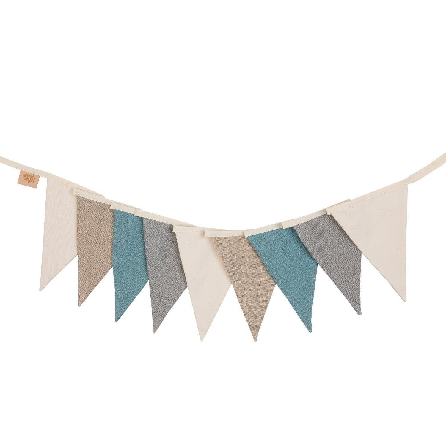 Kinderzimmer-Girlande Creme, Grau & Petrol – Ansicht 6 | Elena Home Living
