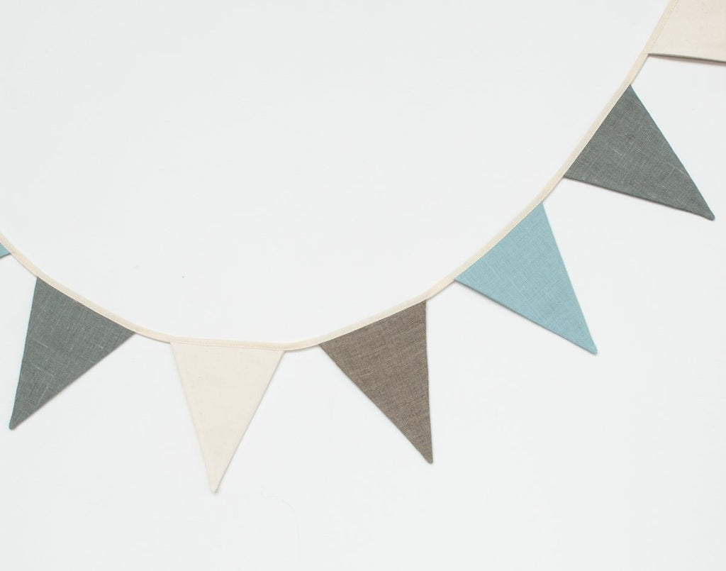 Kinderzimmer-Girlande Creme, Grau & Petrol – Ansicht 5 | Elena Home Living