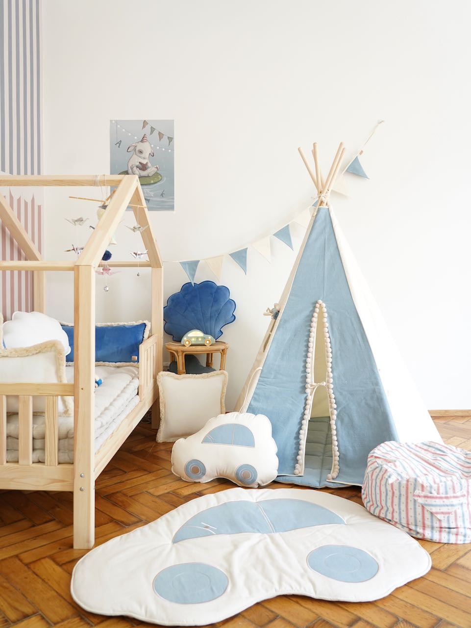 Kinderzimmer-Girlande Jeansblau – Ansicht 8 | Elena Home Living
