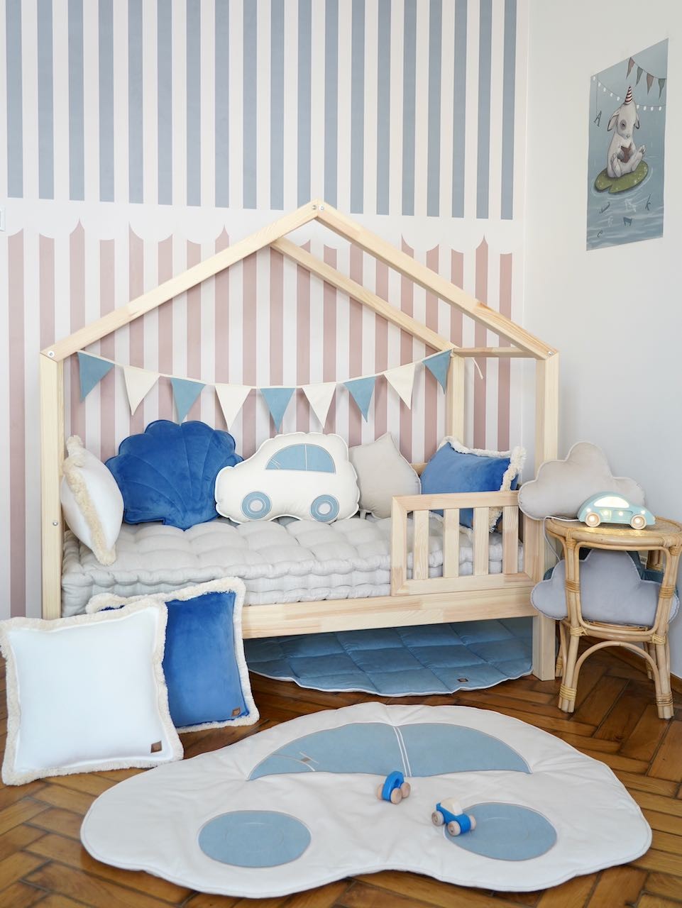 Kinderzimmer-Girlande Jeansblau – Ansicht 5 | Elena Home Living