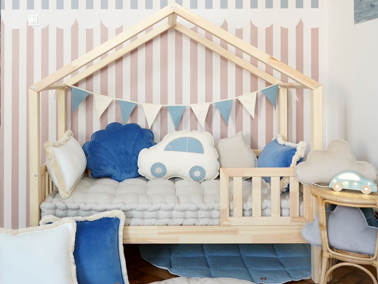 Kinderzimmer-Girlande Jeansblau – Ansicht 6 | Elena Home Living