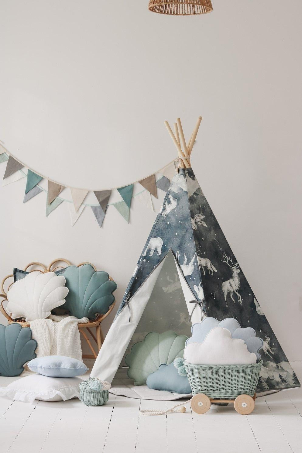 Kinderzimmer-Girlande Mint Love – Ansicht 2 | Elena Home Living