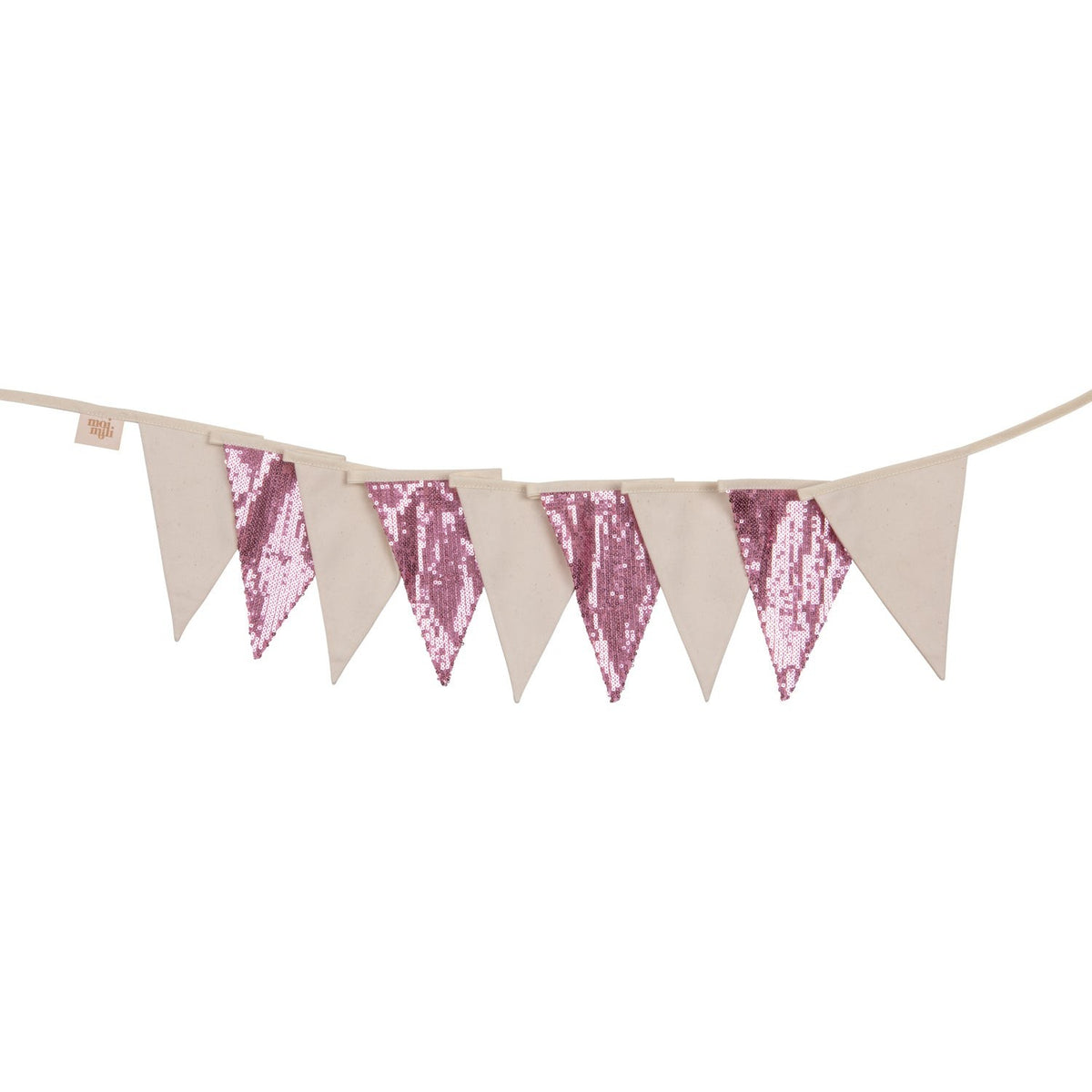 Pailletten-Girlande Kinderzimmer Rosa & Beige – Ansicht 1 | Elena Home Living