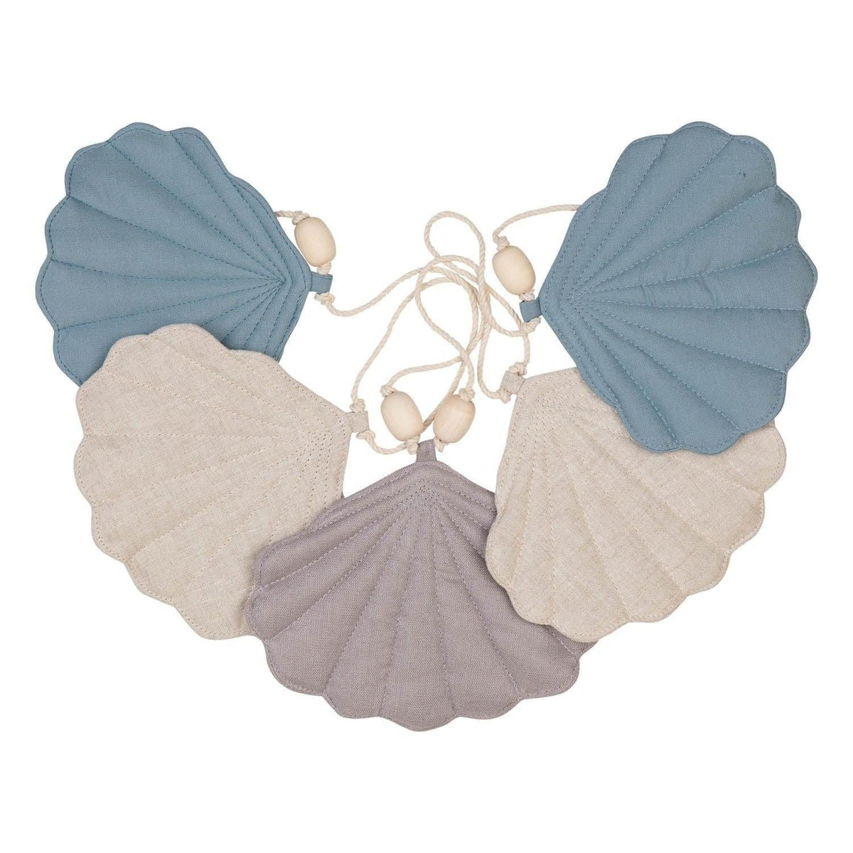 Muschel-Girlande Kinderzimmer Dusty Blau – Ansicht 3 | Elena Home Living