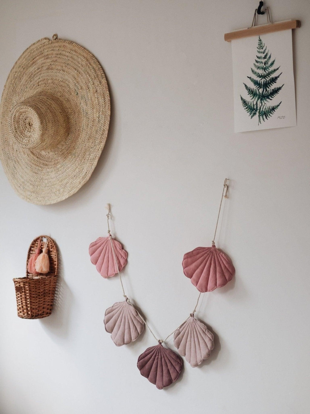 Muschel-Girlande Kinderzimmer Puderrosa – Ansicht 2 | Elena Home Living