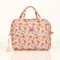 Große Kosmetiktasche Grüner Garten mit floralem Muster auf hellem Spiegelboden