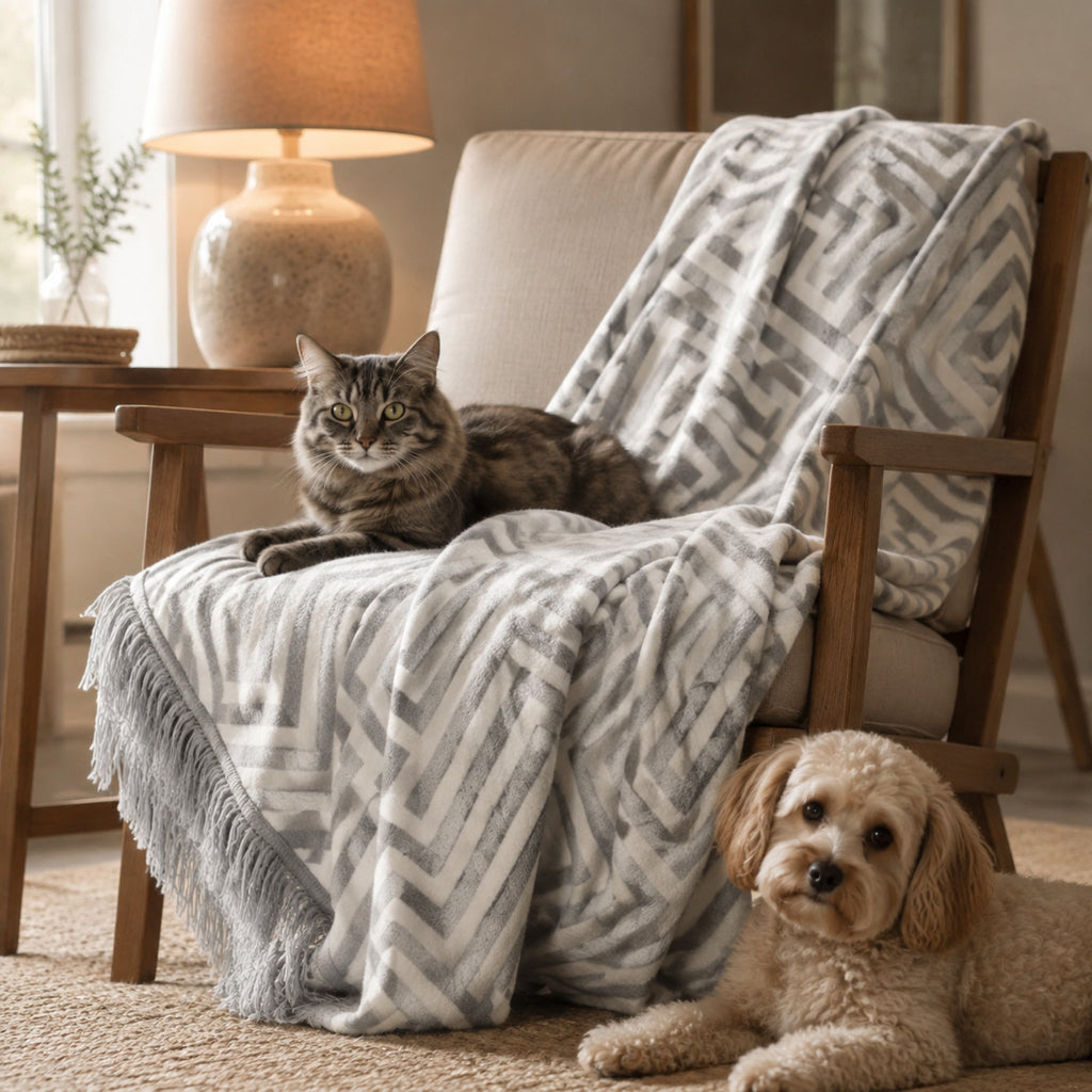 Haakla Decke für Hund und Katze im stilvollen Wohnraum