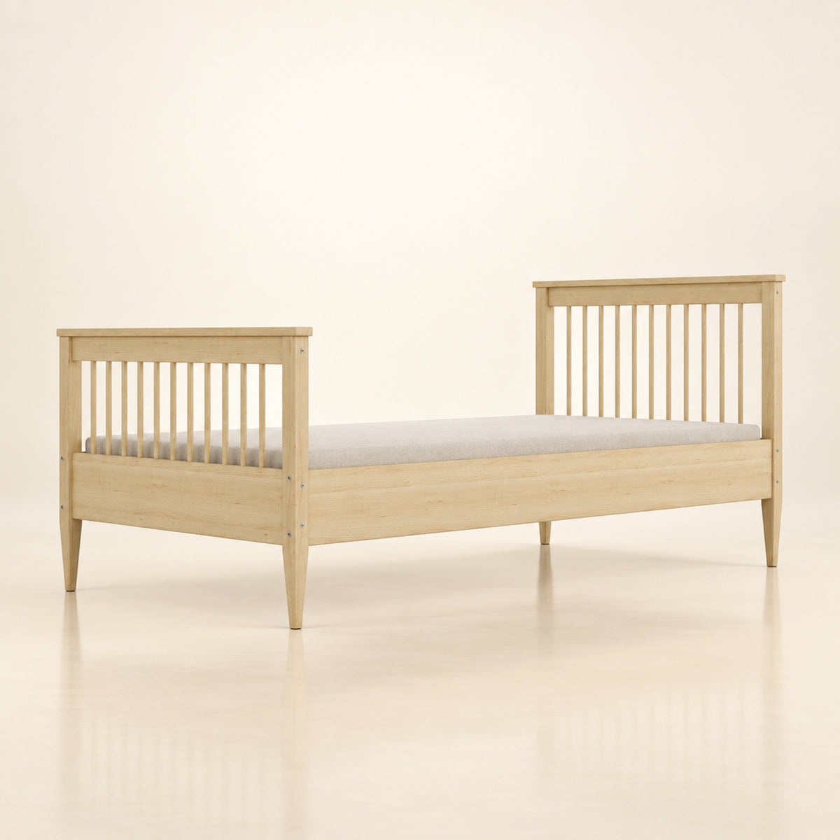 Holzbett EMILIA – Premium Produktansicht auf hellem Hintergrund