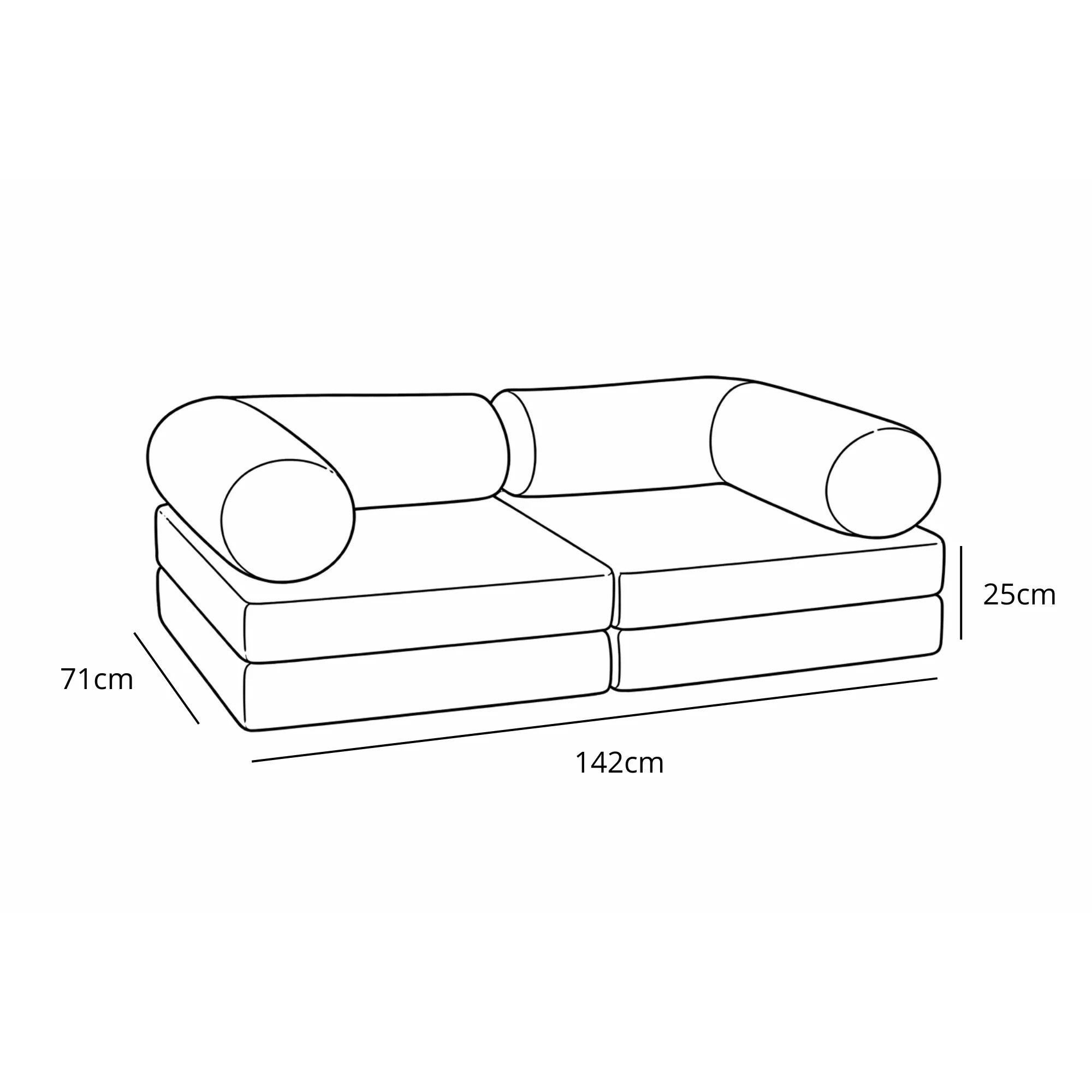 HoneyHug Soft Modular Sofa for Children – Zebra