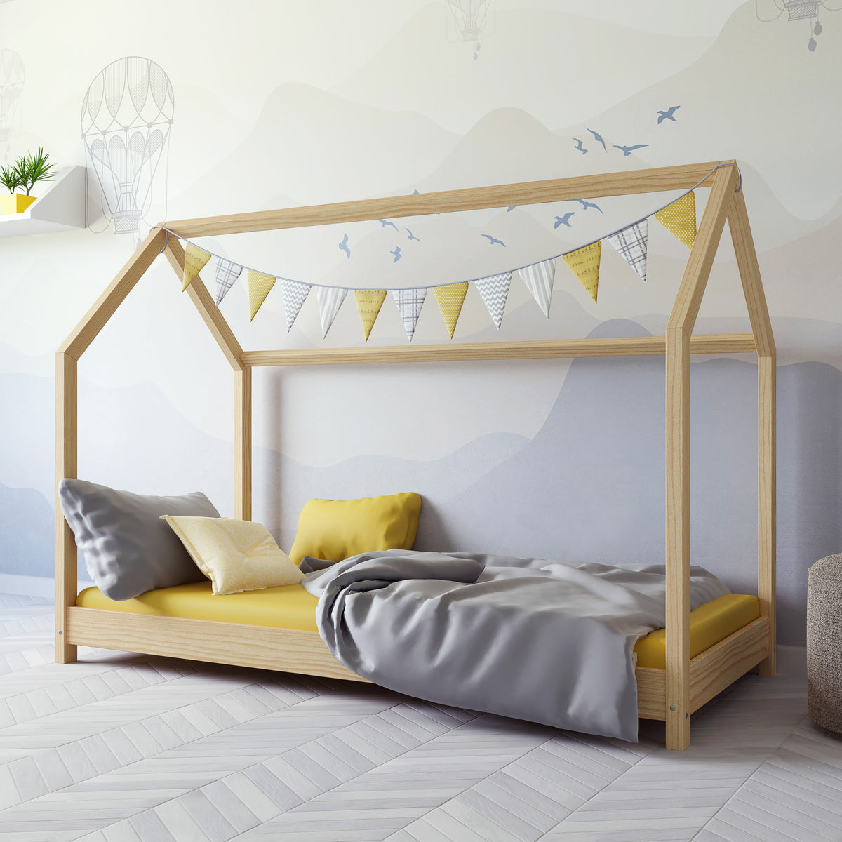 Hausbett Bella - Natur – Detailansicht 2 | Kocot Kids