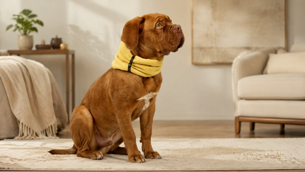 Inko Halswärmer für Hunde – Gold – Breite Premium-Wohnszene im Format 16:9