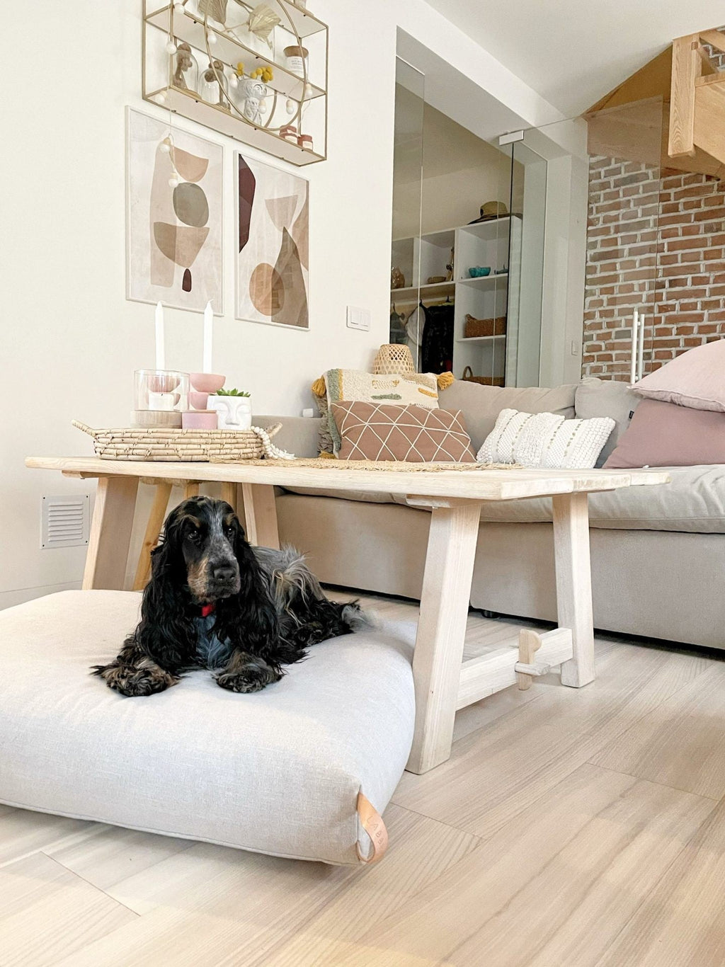 Kiima Hundekissen Hellbeige – Detailansicht