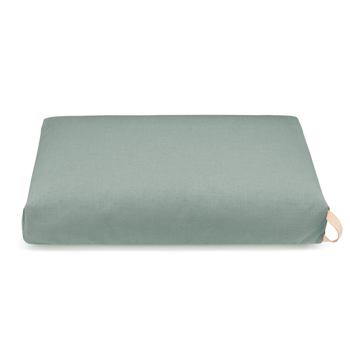 Kiima Hundekissen in Soft Teal mit Ledergriff