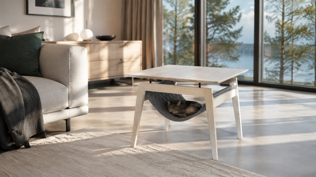 Kikko Katzenhängematte Anthrazit im modernen Premium Interieur – 16:9