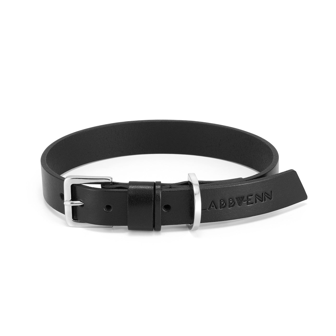 Kollu Hundehalsband in Schwarz aus italienischem Leder