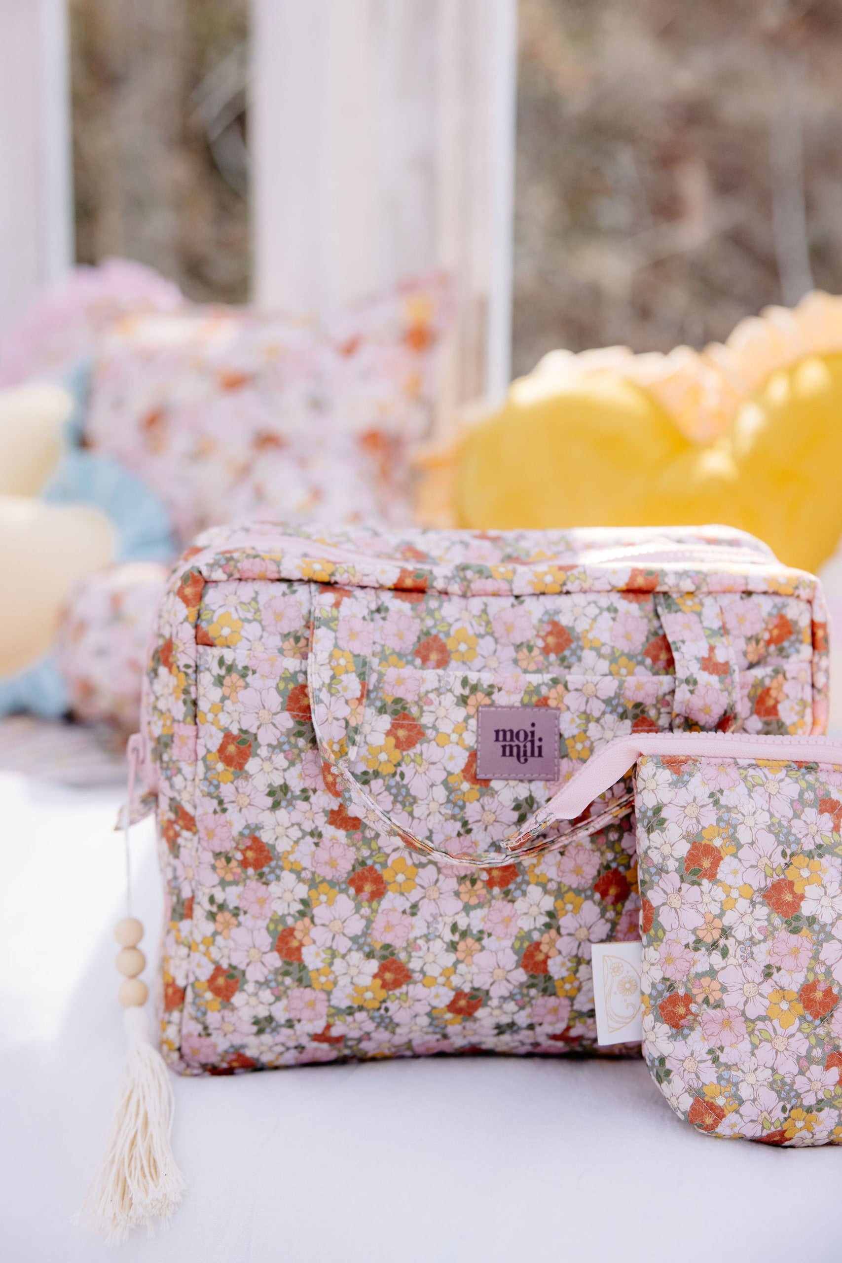 große Kosmetiktasche Grüner Garten – Ansicht 2 | Elena Home Living