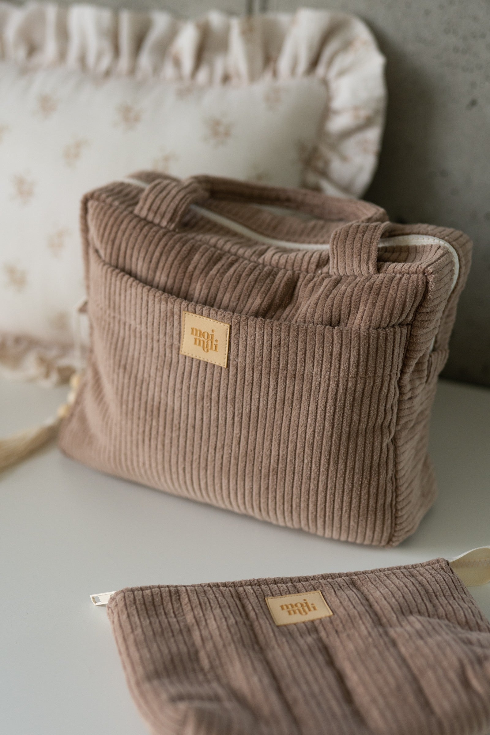 große Kosmetiktasche Latte – Ansicht 3 | Elena Home Living