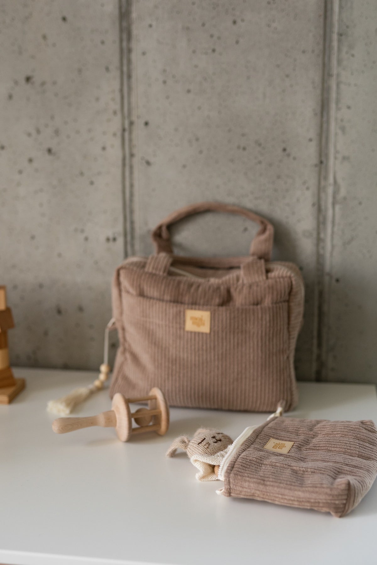 Kosmetiktaschen-Set 2-teilig Latte – Ansicht 2 | Elena Home Living