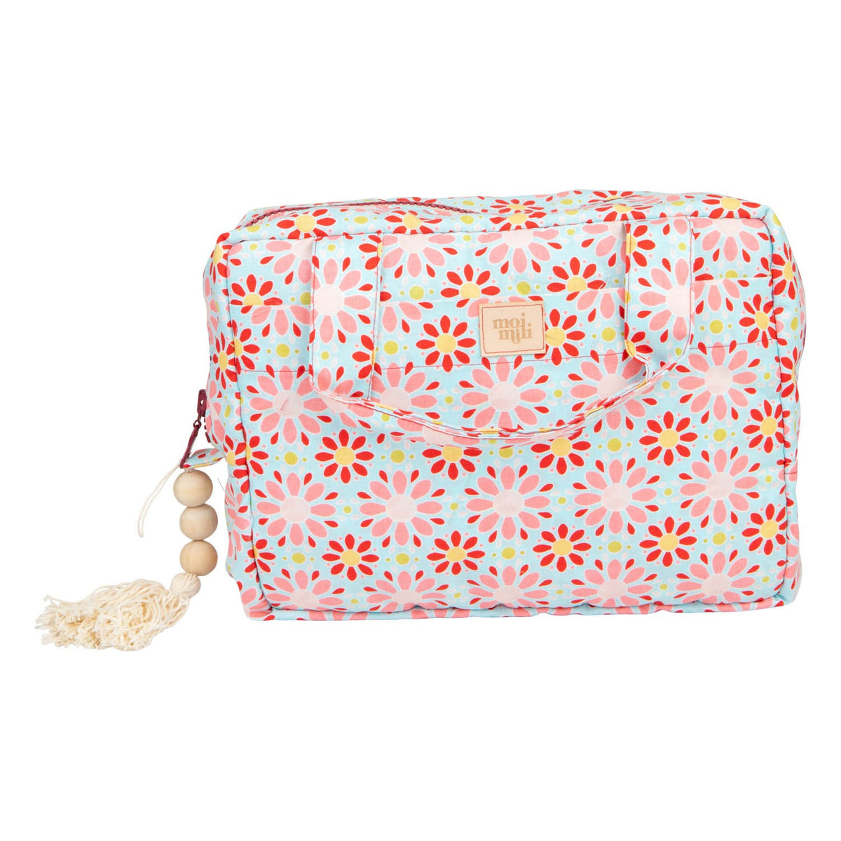 große Kosmetiktasche Rote Blumen – Ansicht 5 | Elena Home Living