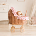 Lulu Puppenwagen Modell 2 mit rosa Bettwäsche – Premiumansicht