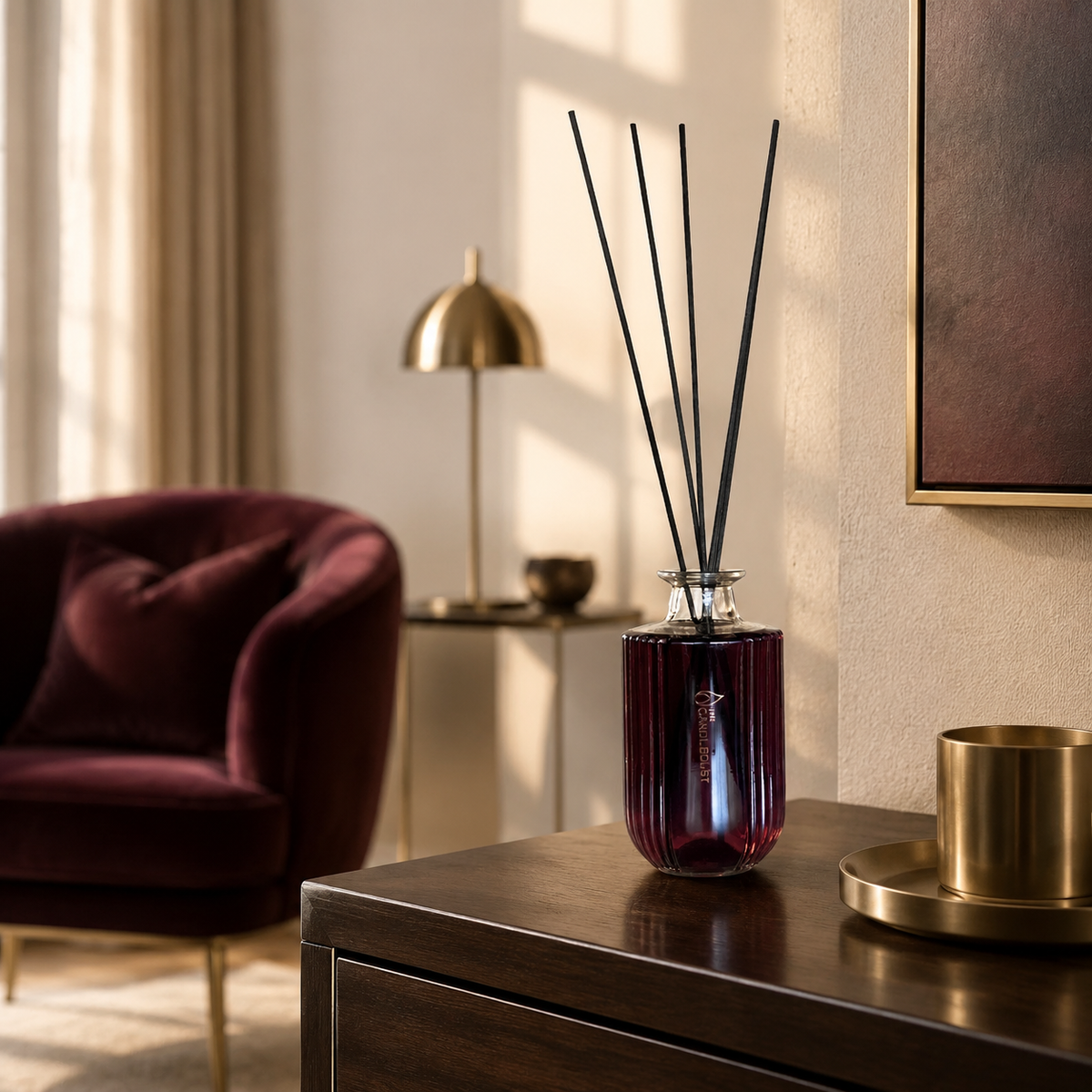 Candledust Raumduft Rosso 500 ml im eleganten Wohnzimmer