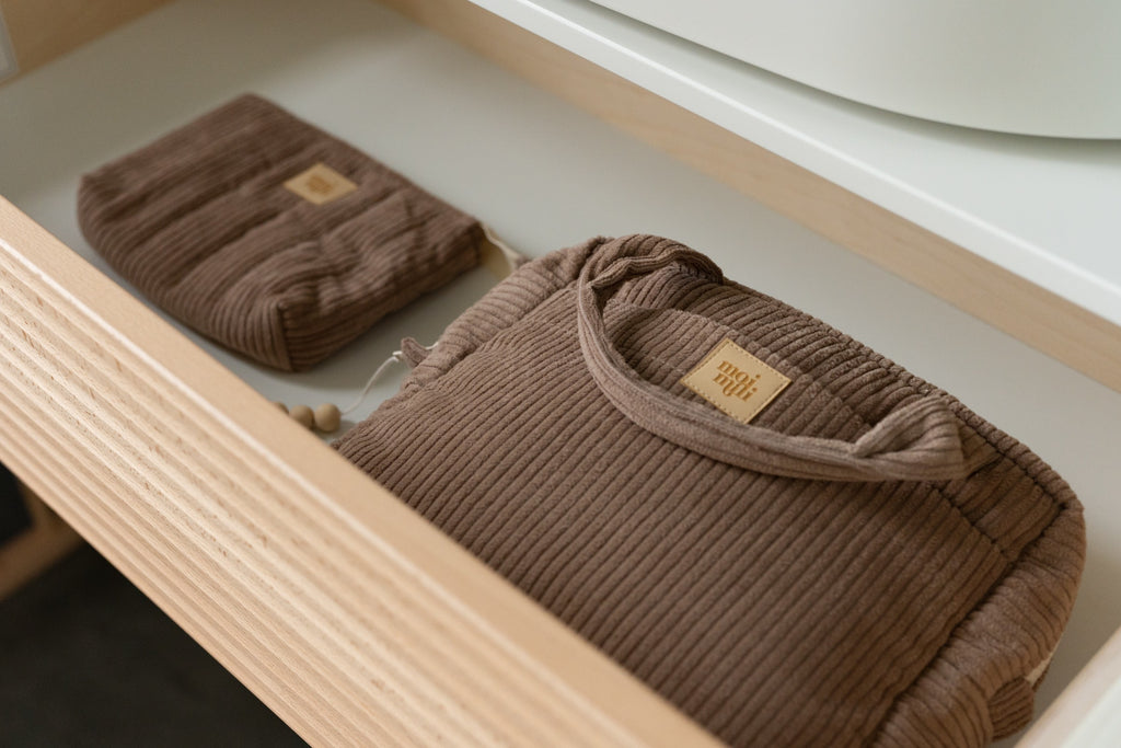 Kosmetiktaschen-Set 2-teilig Latte – Ansicht 10 | Elena Home Living