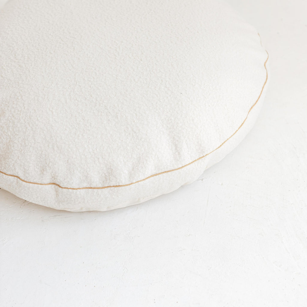 Bouclé Kids Floor Cushion – Ecru, 100 cm