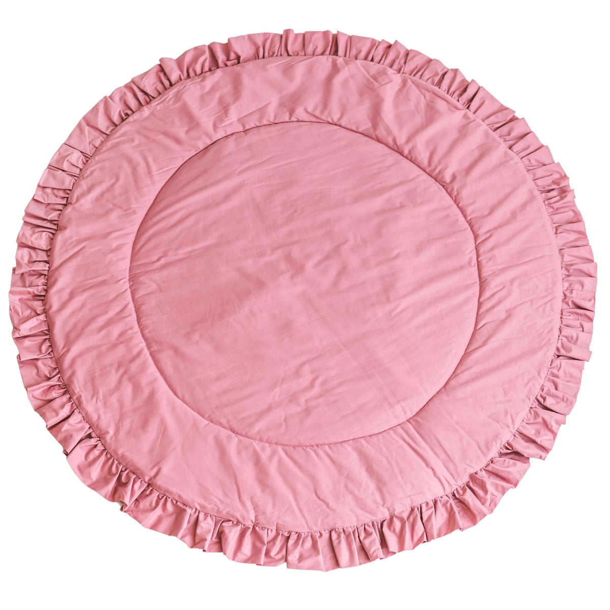 Kids Play Mat with Ruffled Border – Rose, 125 cm